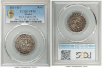Charles & Johanna "Late Series" Real ND (1548-1556) M-L VF35 PCGS, Mexico City mint, KM0009, Cal-72. Showing moderately handled motifs, well-defined a...