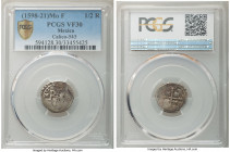 Philip III Cob 1/2 Real ND (1598-1606) Mo-F VF30 PCGS, Mexico City mint, KM21, Cal-389. The last undated type of 1/2 real from the Mexico City mint, s...