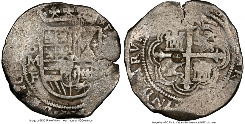 Philip III Cob 8 Reales ND (1598-1606) Mo-F VF Details (Private Countermark) NGC...