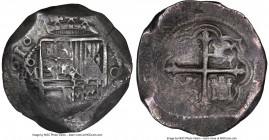 Philip III Cob 8 Reales 1610 Mo-F XF Details (Environmental Damage) NGC, Mexico City mint, KM44.3, Cal-893. 25.12gm. An impressive survivor of this ea...