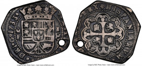 Philip V Klippe Cob 8 Reales 1733 Mo-MF VF Details (Holed) NGC, Mexico City mint, KM48, Cal-1431. 26.03gm. Well struck and bold, dressed in a gunmetal...