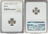 Charles IV 1/4 Real 1810-Mo MS64 NGC, Mexico City mint, KM62. An appealing near-gem survivor, scintillating glossy surfaces. 

HID09801242017

© 2022 ...