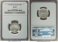 Republic 20 Centavos 1901 Mo-M MS65 NGC, Mexico City mint, KM405.2. A luminous piece, showcasing bright white surfaces and bearing the second finest g...