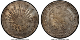 Republic 8 Reales 1834 Mo-ML MS61 PCGS, Mexico City mint, KM377.10, DP-Mo14 (Scarce). A respectable representative that exudes maturity, from the dapp...