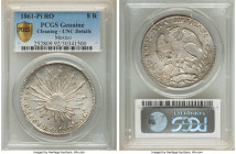 Republic 8 Reales 1861 Pi-RO UNC Details (Cleaning) PCGS, San Louis Potosi mint, KM377.12. An offering of characteristic crispness for the type. 

HID...