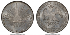 Republic 8 Reales 1868 Go-YF MS65 PCGS, Guanajuato mint, KM377.8, DP-Go50. A scintillating gem, fully brilliant and crisp. 

HID09801242017

© 2022 He...