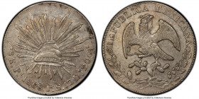 Republic 8 Reales 1868/7 Pi-PS AU50 PCGS, San Luis Potosi mint, KM377.12. A mature but nevertheless well-kept offering of the type. 

HID09801242017

...