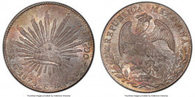 Republic 8 Reales 1874 Go-FR MS64 PCGS, Guanajuato mint, KM377.8, DP-Go54. Bearing the second-finest grade awarded to this variety by PCGS, this speci...