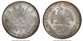 Republic 8 Reales 1882 Ga-TB/FS MS64+ PCGS, Guadalajara mint, KM377.6, DP-Ga66 (Very Scarce). The single-best grade awarded to this variety by PCGS, t...