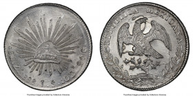 Republic 8 Reales 1886 Zs-JS MS65+ PCGS, Zacatecas mint, KM377.13, DP-Zs71. An icy gem, scintillating mint bloom all over. 

HID09801242017

© 2022 He...