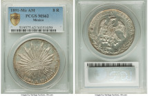 Republic 8 Reales 1891 Mo-AM MS62 PCGS, Mexico City mint, KM377.10. A solid representative of the type, exhibiting highly reflective fields which brow...