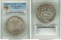 Republic 8 Reales 1895 Go-RS AU53 PCGS, Guanajuato mint, KM377.8. Conservatively graded, this offering exhibits striking preservation of the iconic ca...