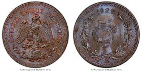 Estados Unidos 5 Centavos 1929-Mo MS65 Brown PCGS, Mexico City mint, KM422. A lustrous gem, bearing the finest grade awarded by PCGS. 

HID09801242017...
