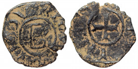 CRUSADERS. Principality of Antioch. Bohémond IV, 1201-1233. Fractional Denier (billon, 0.72 g, 15 mm). +BOAMVNDV around large B. Rev. +ANTIOCHIA cross...