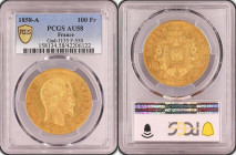 France 100 Francs 1858 A. PCGS AU58