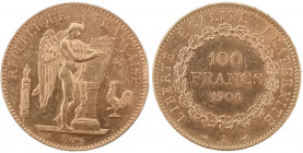 France 100 Francs 1904 A; AU-UNC
