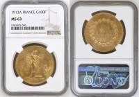 France 100 Francs 1913 A. NGC MS63