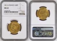 France 40 Francs 1811 A. NGC MS63; Very rare in this quality