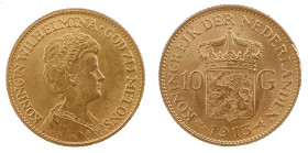 Netherlands 10 Gulden 1913. UNC