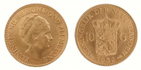 Netherlands 10 Gulden 1932. UNC