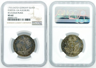 Germany - Ausburg Religious Peace Silver Medal - NGC MS62 - 1755 - יהוה