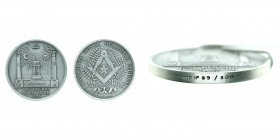 France - Freemasontry LE HAVRE - HHH - Refrappe - Silver - 30mm - 16g - יהוה