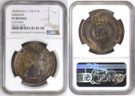 Italian States SARDINIA 5 Lire 1820 A.LAVY//L. NGC VF Details