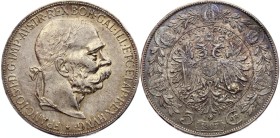 Austria 5 Corona 1907. XF-AU
