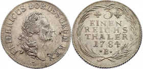German States Prussia ⅓ Thaler 1784 B