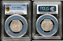Germany 2 Mark Third Reich 1938-E. PCGS MS-63