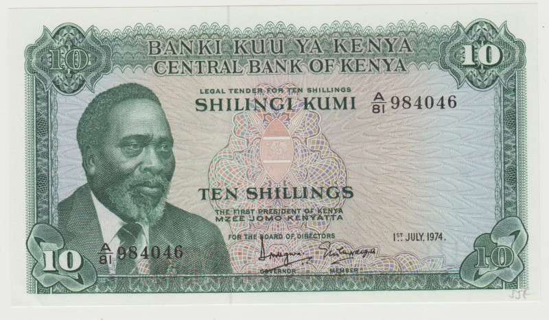 Kenya - 10 Shillings - 1974 - Pick-7e