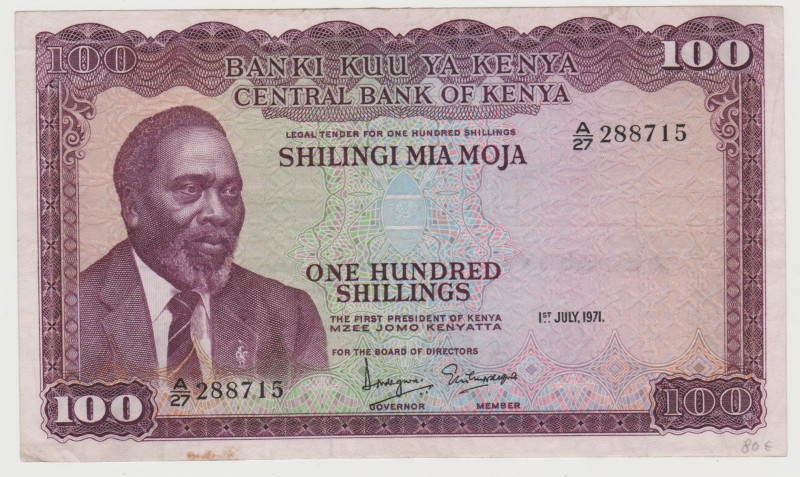 Kenya - 100 Shillings - 1971 - Pick-10a