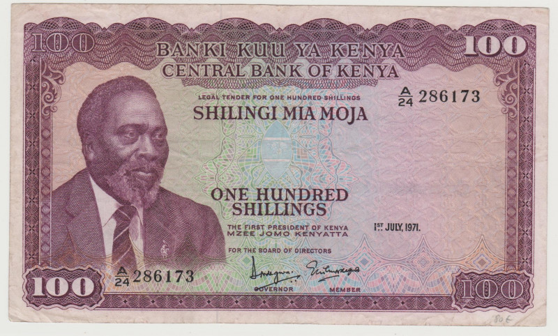 Kenya - 100 Shillings - 1971 - Pick-10a