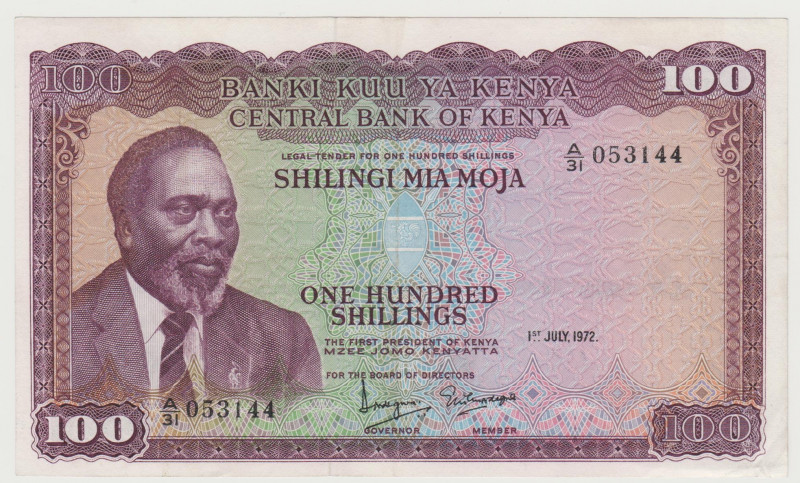 Kenya - 100 Shillings - 1972 - Pick-10b