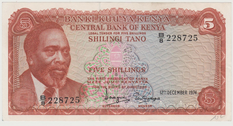 Kenya - 5 Shillings - 1974 - Pick-11a