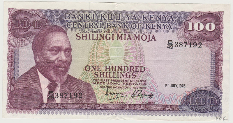 Kenya - 100 Shillings - 1976 - Pick-14c