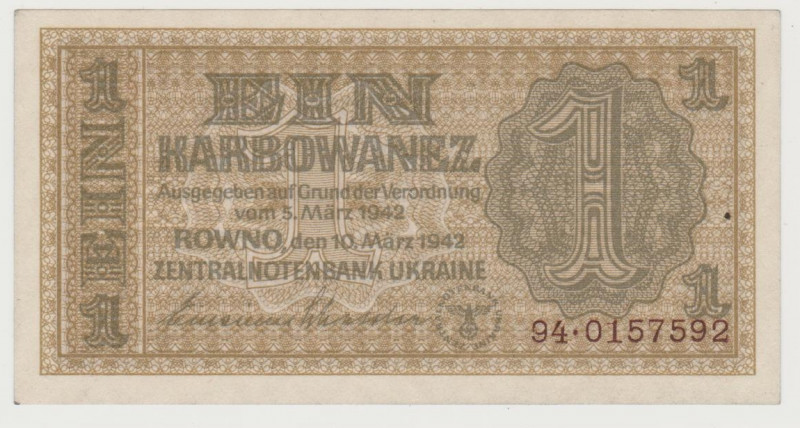 Ukraine - 1 Karbowanez - 1942 - German Occupation - WW II - Pick-49