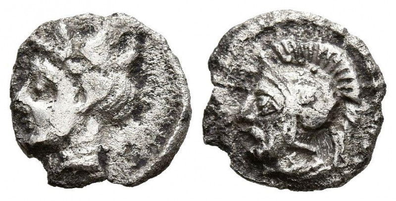 CILICIA, Tarsos. Obolo. (Ar. 0,53g/9mm). 384-360 a.C. (SNG France 278 var). Anv:...