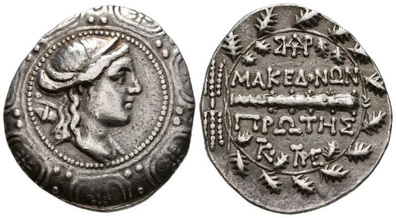 MACEDONIA, Anfípolis. Tetradracma. (Ar. 16,79g/32mm). 167-149 a.C. (SNG Copenhag...