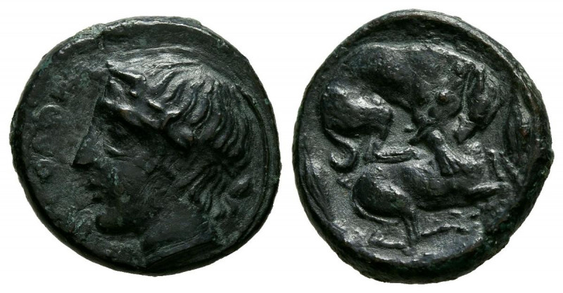 SICILIA, Piacus. Hemilitra. (Ae. 1,93g/14mm). 420-410 a.C. (AMB 396; Calciati II...