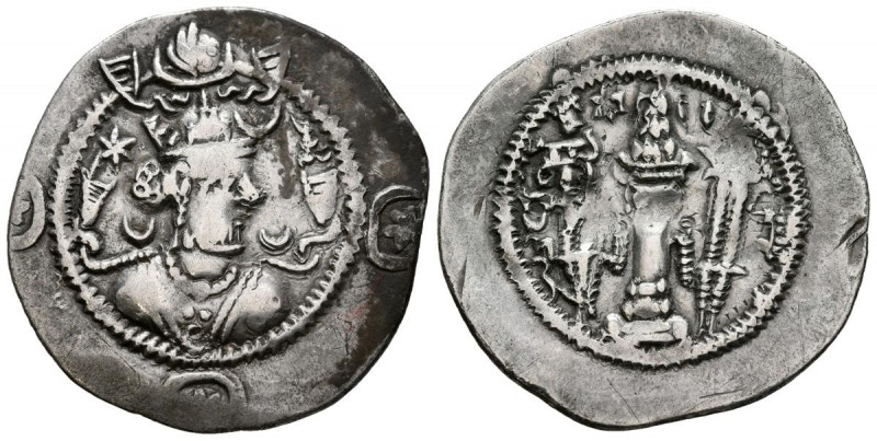 IMPERIO SASANIDA, Kavad I. Dracma. (Ar. 3,96g/29mm). 498-531 d.C. WYH (Veh-Ardax...