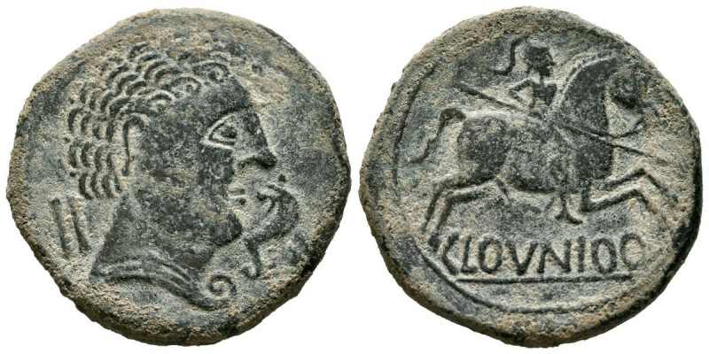 CLUNIA (Coruña del Conde, Burgos). As. (Ae. 11,22g/27mm). 40-20 a.C. (FAB-834). ...