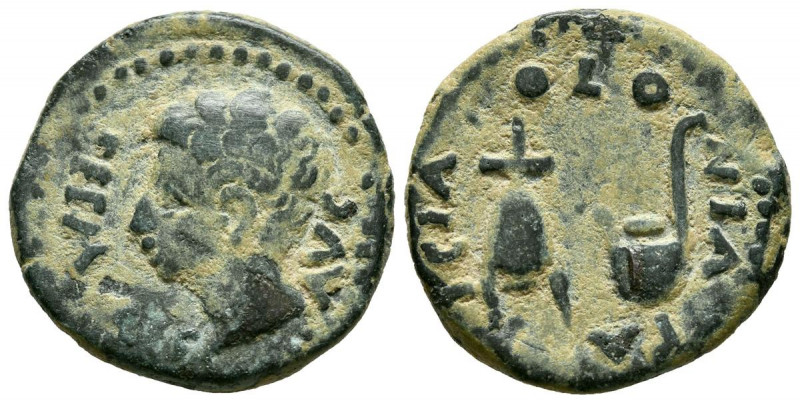 COLONIA PATRICIA (Córdoba). Semis. (Ae. 4,71g/21mm). 27 a.C.-14 d.C. (FAB-1992)....