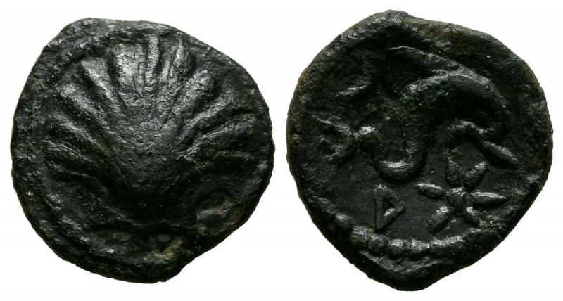 ARSE-SAGUNTO (Sagunto, Valencia). Sextante. (Ae. 1,16g/13mm). 170-20 a.C. (FAB-2...