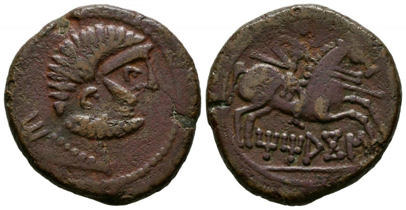 TITIACOS (Tricio, La Rioja). As. (Ae. 10,75g/25mm). 120-20 a.C. (FAB-2394). Anv:...