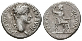 TIBERIO. Denario. (Ar. 3,53g/19mm). 36-37 d.C. Lugdunum. (RIC 30). Anv: Cabeza de Tiberio a derecha, alrededor leyenda: TI CAESAR DIVI AVG AVGVSTVS. R...