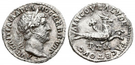 ADRIANO. Dracma. (Ar. 2,44g/19mm). 132-133 d.C. Pontos, Amisos. (RPC 1252). Anv: Cabeza laureada de Adriano a derecha, alrededor leyenda griega. Rev: ...