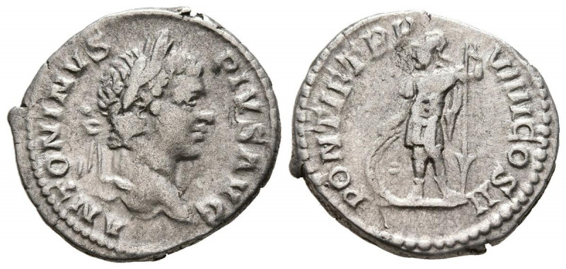 CARACALLA. Denario. (Ar. 3,30g/19mm). 206 d.C. Roma. (RIC 83). Anv: Cabeza laure...