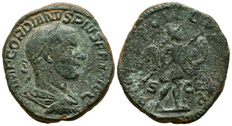 GORDIANO III. Sestercio. (Ae. 19,50g/31mm). 238-244 d.C. Roma. (RIC 306a). Anv: ...