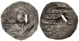 EMIRATO INDEPENDIENTE, Muhammad I. Dirham. (Ar. 1,81g/22mm). 238 H. Al-Andalus. (Vives 222; Frochoso 238.11). MBC-. Perforación de época.